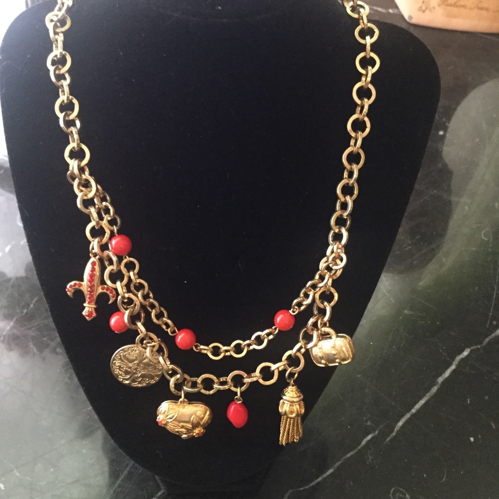 Custom statement charm necklace